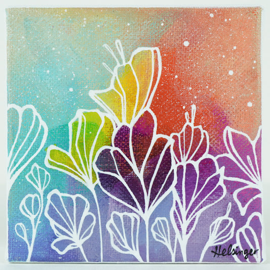 4"x4" Original Painting: "Abundant Bloom XXV"