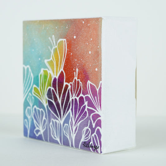 4"x4" Original Painting: "Abundant Bloom XXV"