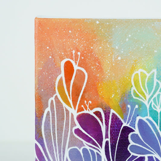 4"x4" Original Painting: "Abundant Bloom XXVI"