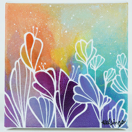 4"x4" Original Painting: "Abundant Bloom XXVI"