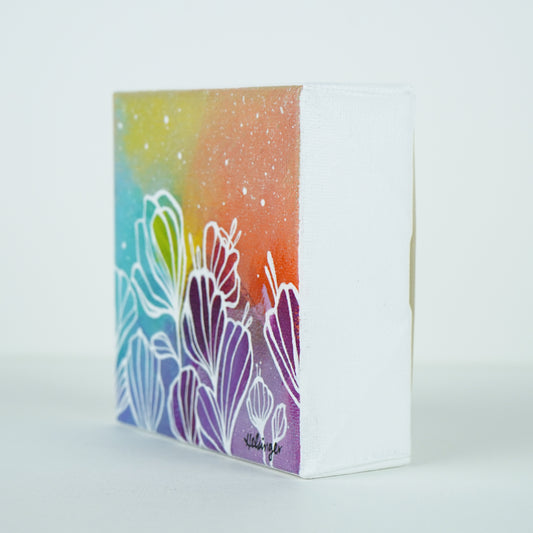 4"x4" Original Painting: "Abundant Bloom XXVII"