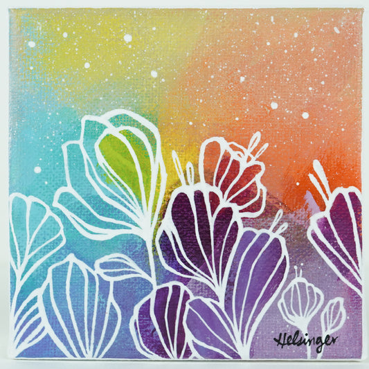 4"x4" Original Painting: "Abundant Bloom XXVII"