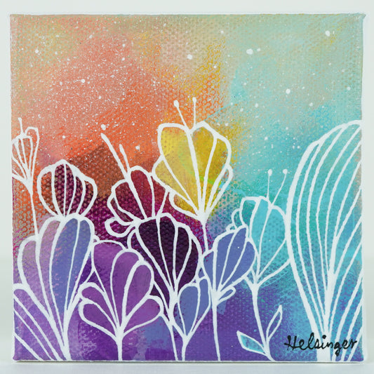 4"x4" Original Painting: "Abundant Bloom XXVIII"