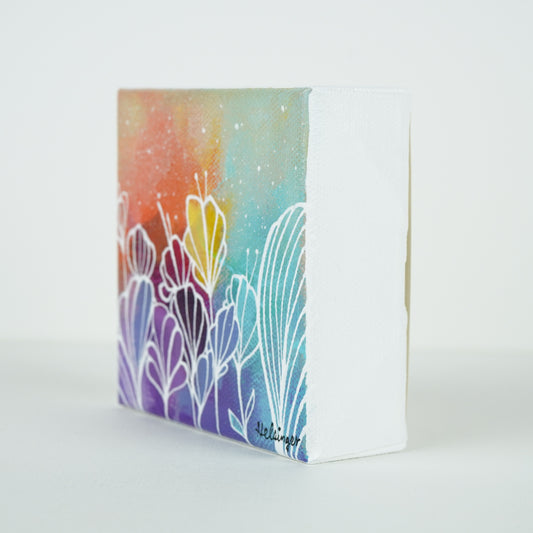 4"x4" Original Painting: "Abundant Bloom XXVIII"