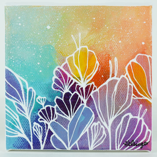 4"x4" Original Painting: "Abundant Bloom XXIX"