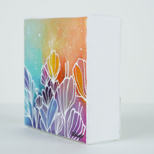 4"x4" Original Painting: "Abundant Bloom XXIX"