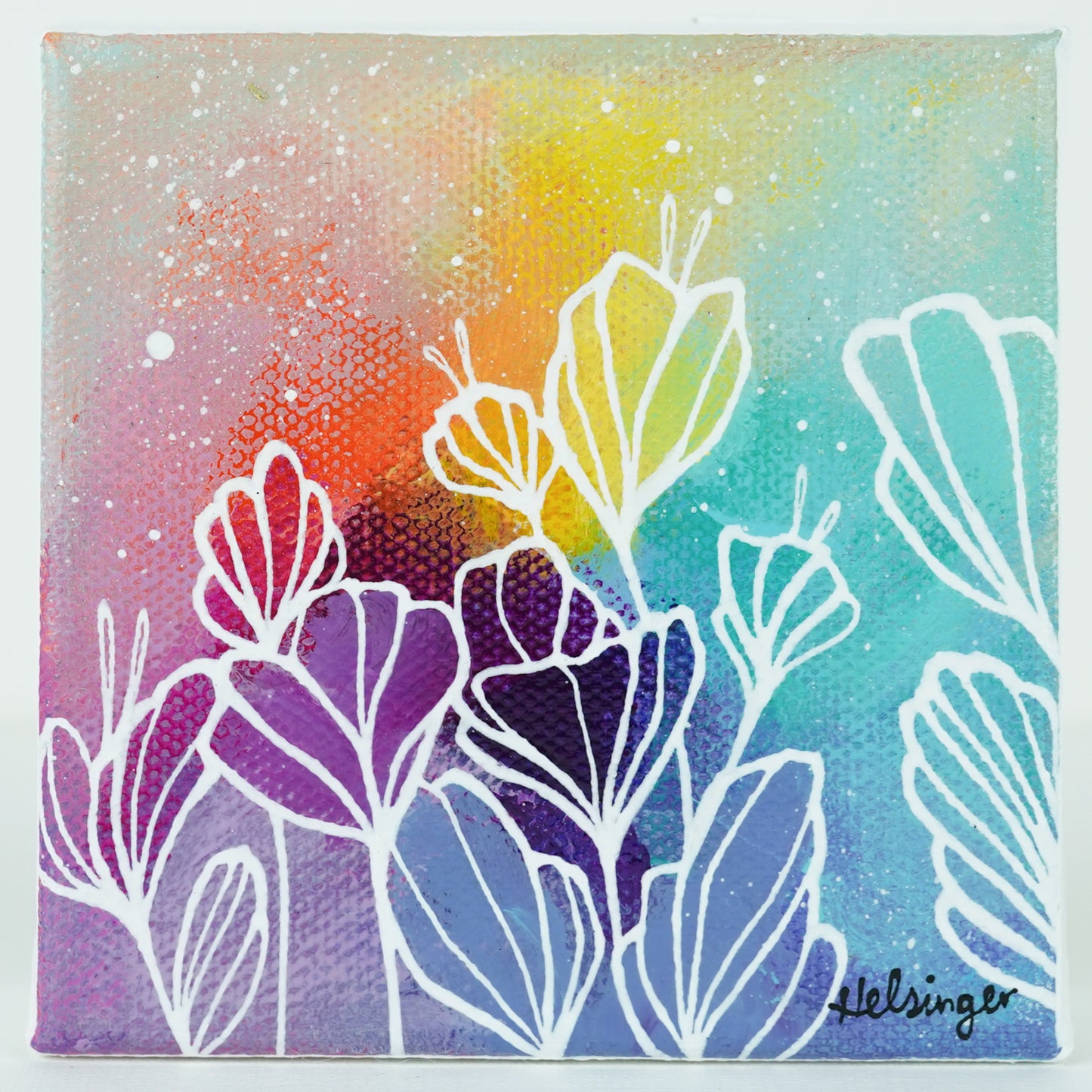 4"x4" Original Painting: "Abundant Bloom XXX"