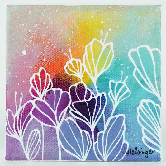 4"x4" Original Painting: "Abundant Bloom XXX"