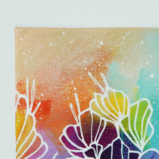 4"x4" Original Painting: "Abundant Bloom XXXI"