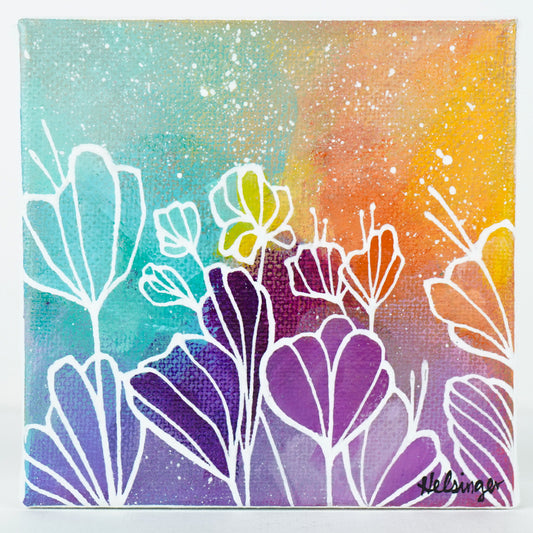 4"x4" Original Painting: "Abundant Bloom XXXII"