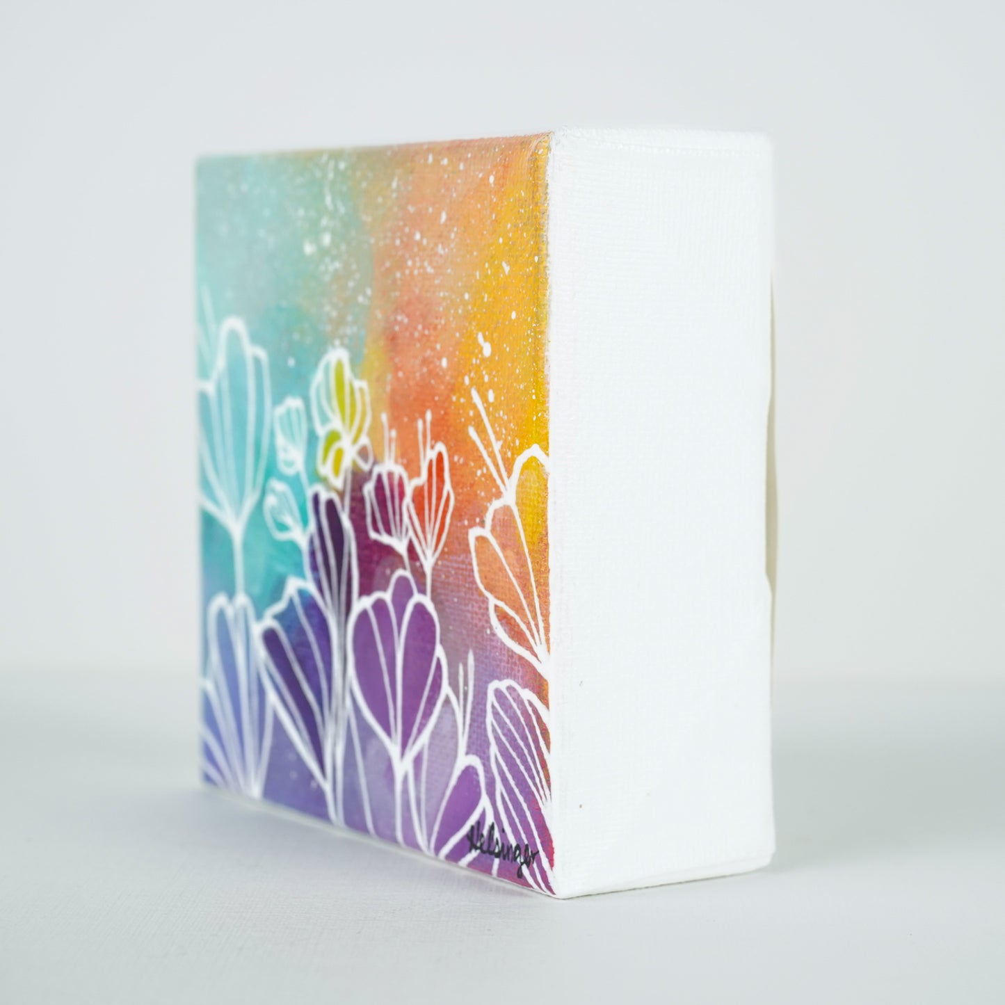 4"x4" Original Painting: "Abundant Bloom XXXII"