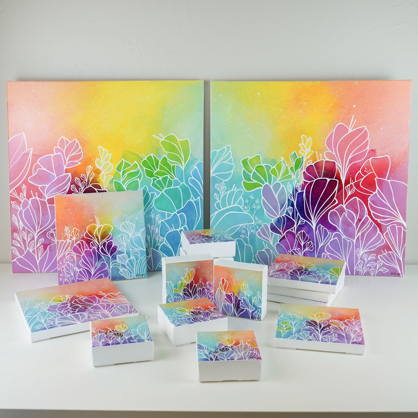 4"x4" Original Painting: "Abundant Bloom XXVI"