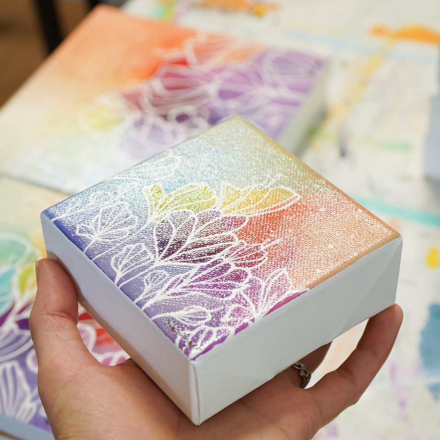4"x4" Original Painting: "Abundant Bloom XXVII"
