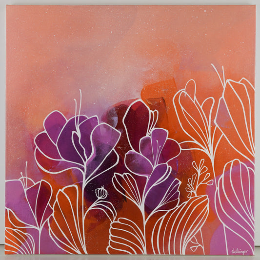 18"x18" Original Painting: "Abundant Bloom III"