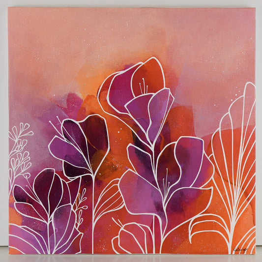 18"x18" Original Painting: "Abundant Bloom IV"