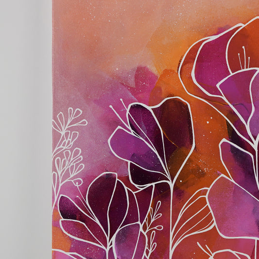 18"x18" Original Painting: "Abundant Bloom IV"