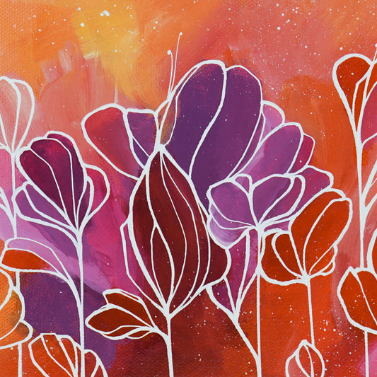 8"x8" Original Painting: "Abundant Bloom V"