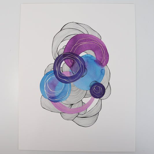 11"x14" Original Art Drawing: "Centric V"