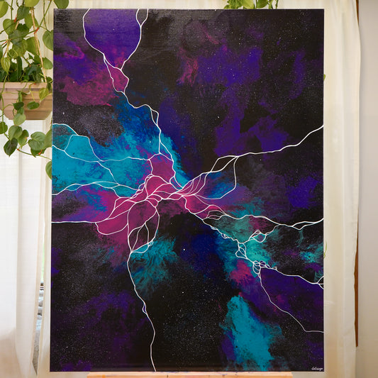 36"x48" Original Painting: "Darkness Revisited XIV"