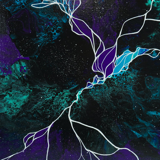 18"x18" Original Painting: "Darkness Revisited XVIII"
