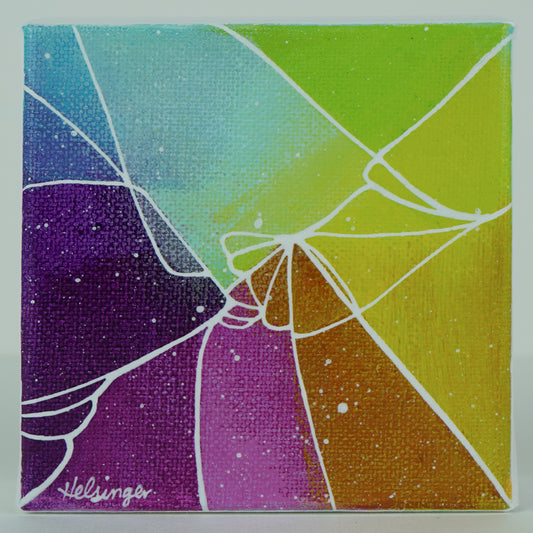 4"x4" Original Painting: "Defiance IX"