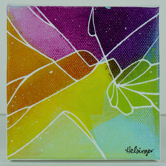 4"x4" Original Painting: "Defiance VIII"