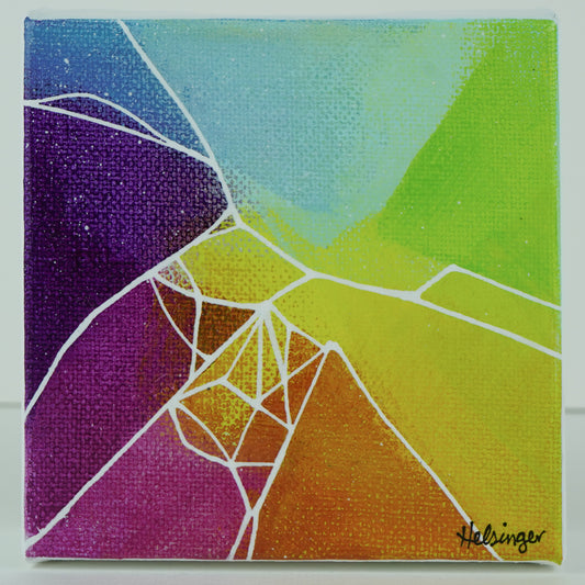 4"x4" Original Painting: "Defiance VII"