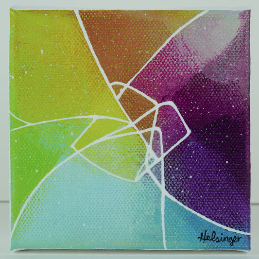 4"x4" Original Painting: "Defiance VI"