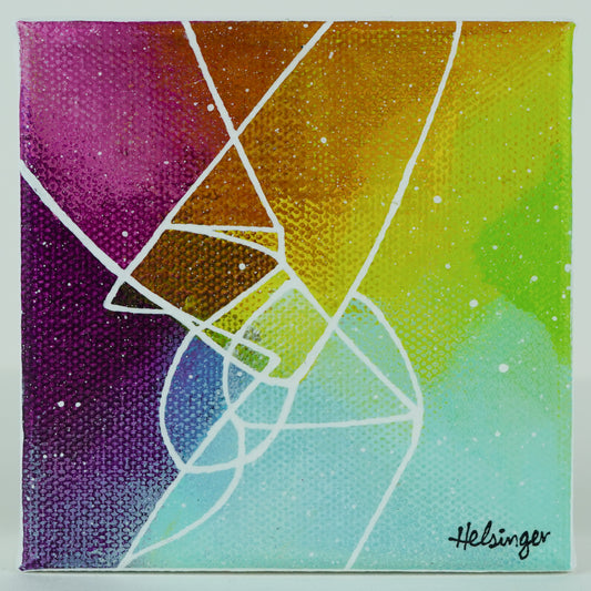 4"x4" Original Painting: "Defiance XIII"