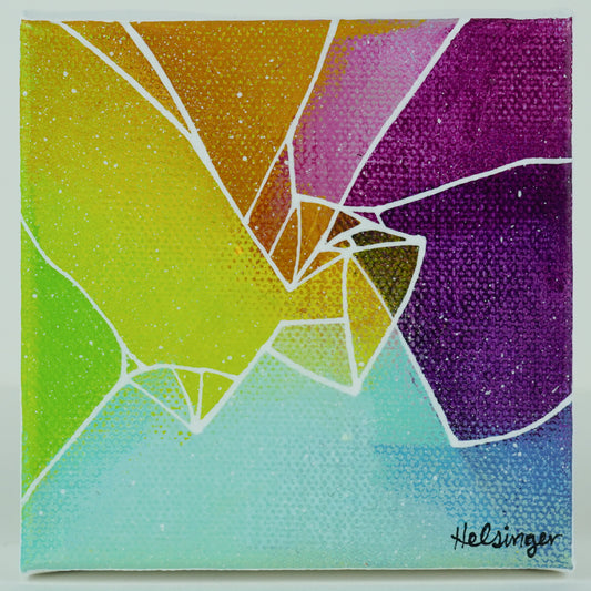 4"x4" Original Painting: "Defiance XII"