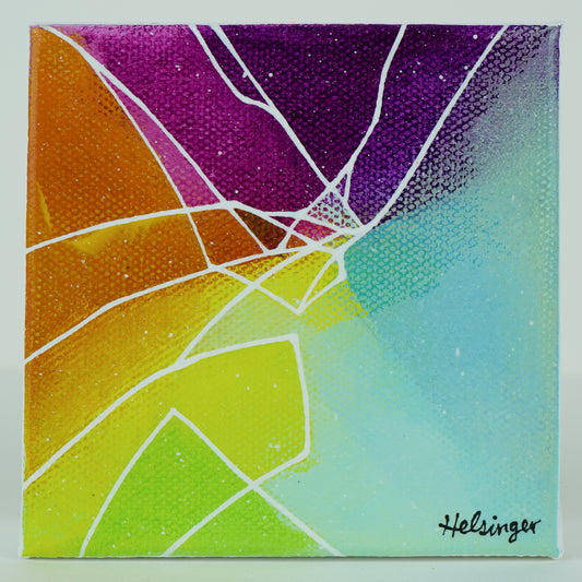 4"x4" Original Painting: "Defiance XI"