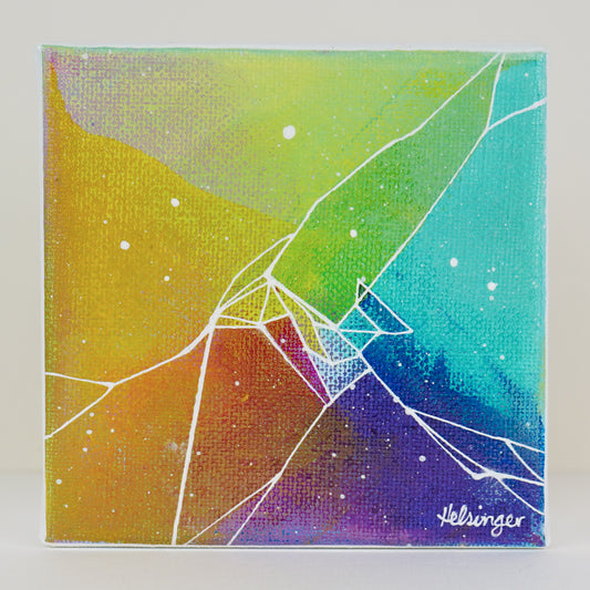 4"x4" Original Painting: "Follow the Fissures X"