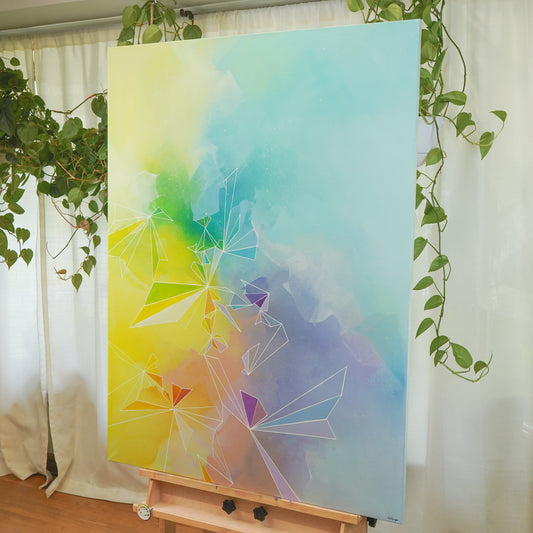 36"x48" Original Painting: "Full Spectrum Fragments and Fractures I"