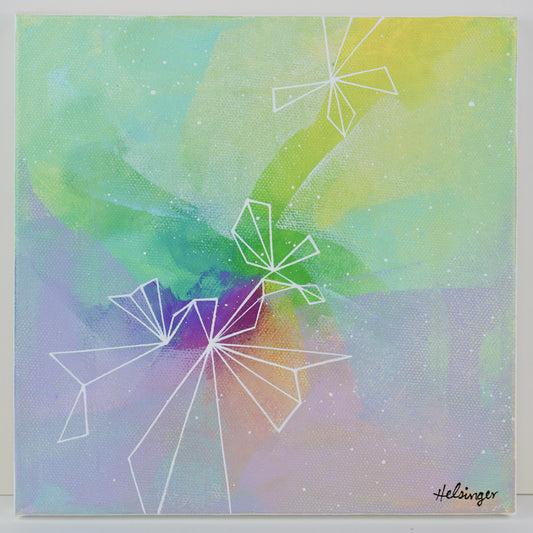 8"x8" Original Painting: "Full Spectrum Fragments and Fractures IX"