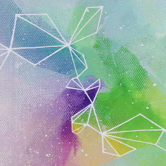 8"x8" Original Painting: "Full Spectrum Fragments and Fractures VI"