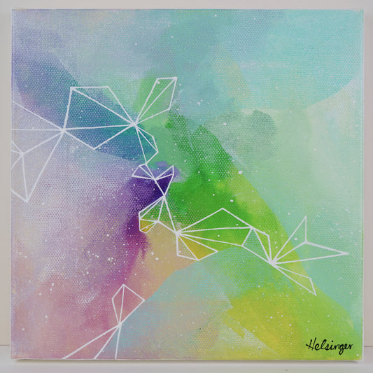 8"x8" Original Painting: "Full Spectrum Fragments and Fractures VI"