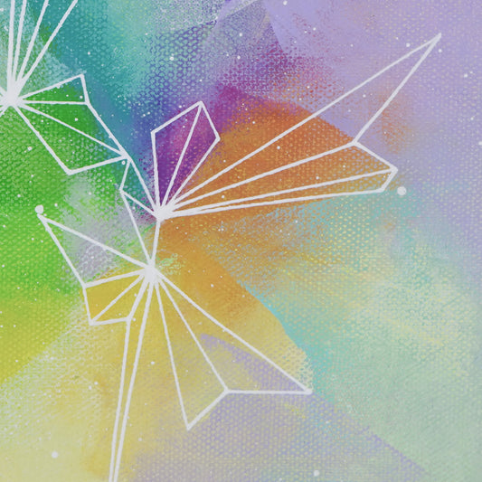 8"x8" Original Painting: "Full Spectrum Fragments and Fractures VIII"