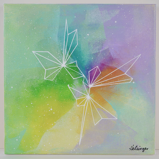 8"x8" Original Painting: "Full Spectrum Fragments and Fractures VIII"