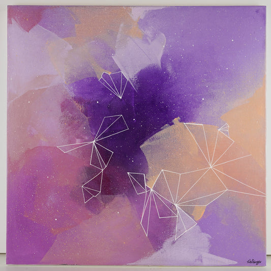 18"x18" Original Painting: "Mauve Musings I"