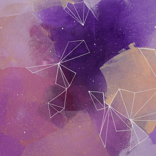 18"x18" Original Painting: "Mauve Musings I"