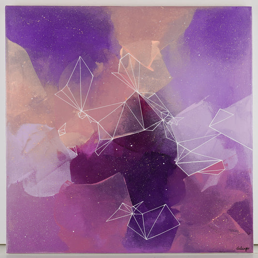 18"x18" Original Painting: "Mauve Musings II"