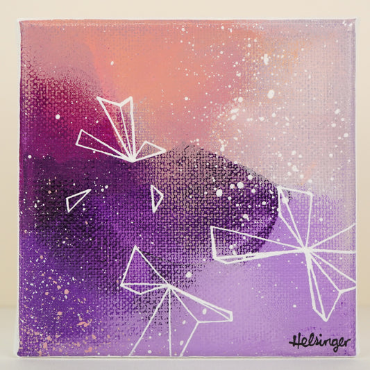4"x4" Original Painting: "Mauve Musings IX"