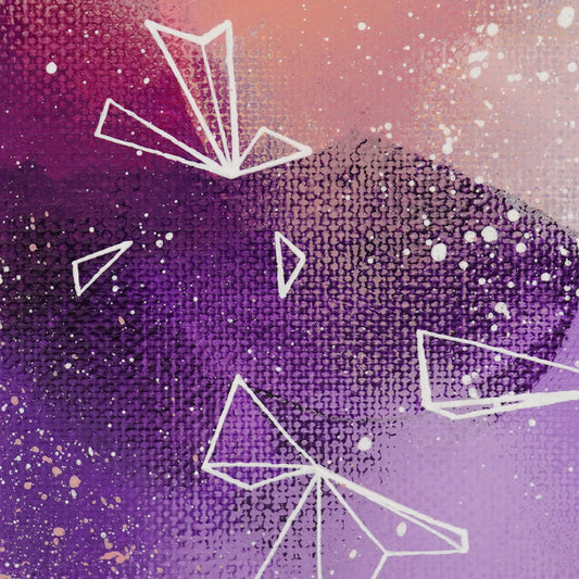 4"x4" Original Painting: "Mauve Musings IX"