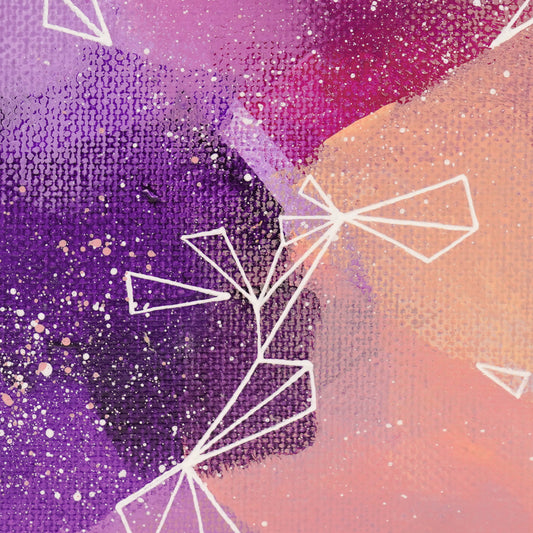 4"x4" Original Painting: "Mauve Musings X"