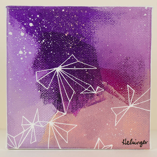 4"x4" Original Painting: "Mauve Musings XI"