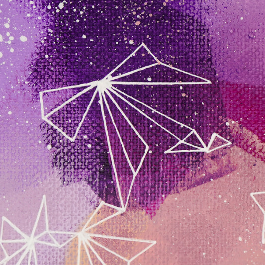 4"x4" Original Painting: "Mauve Musings XI"