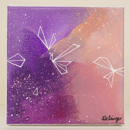 4"x4" Original Painting: "Mauve Musings XII"