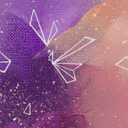 4"x4" Original Painting: "Mauve Musings XII"