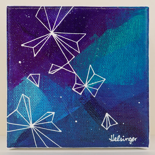 4"x4" Original Painting: "Midnight Musings X"