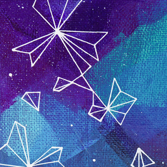 4"x4" Original Painting: "Midnight Musings X"
